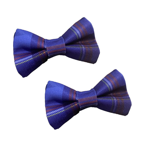 Royal Tartan Hair Bow- Set of 2