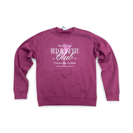 The Red Rosette Crewneck Sweatshirt Forest Burgundy