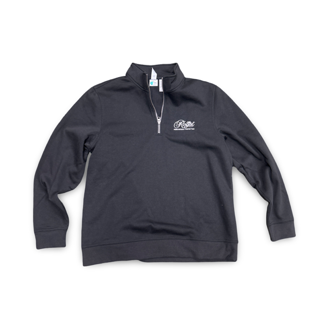 The Royal Unisex Half Zip Sweatshirt Black