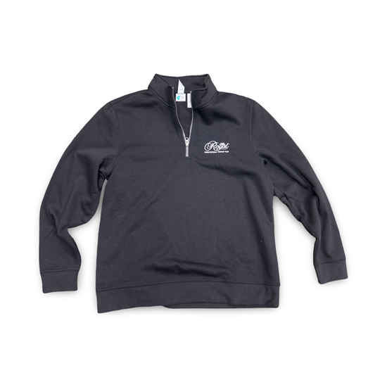 The Royal Unisex Half Zip Sweatshirt Black