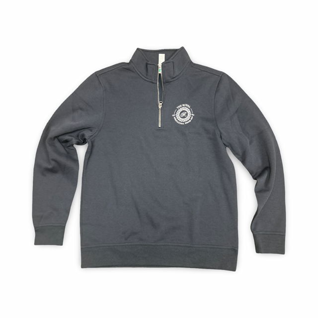 The Royal Unisex Varsity Half Zip Sweatshirt Navy
