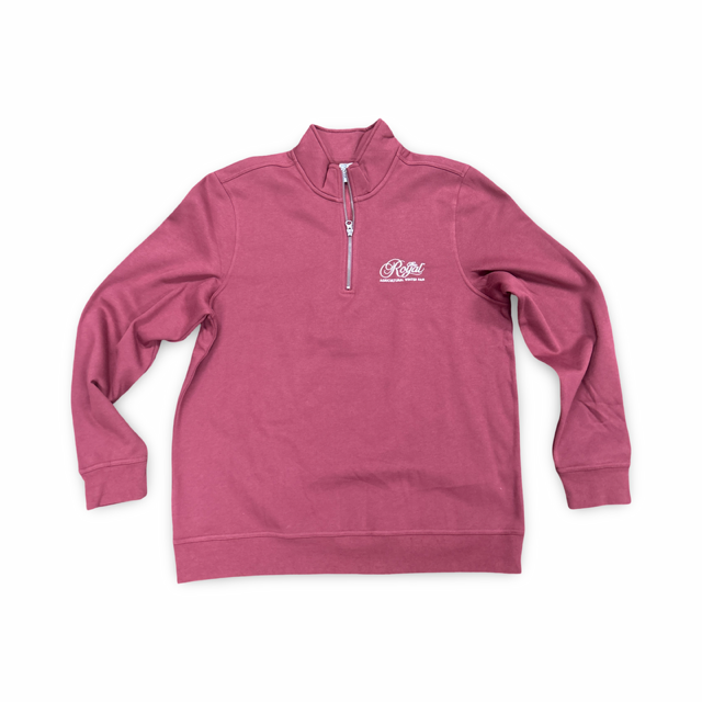 The Royal Unisex Half Zip Sweatshirt Burgundy