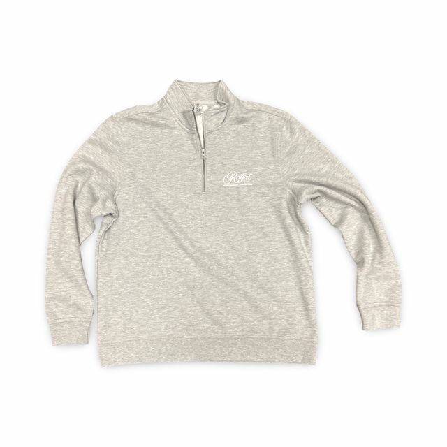 The Royal Unisex Half Zip Sweatshirt Grey