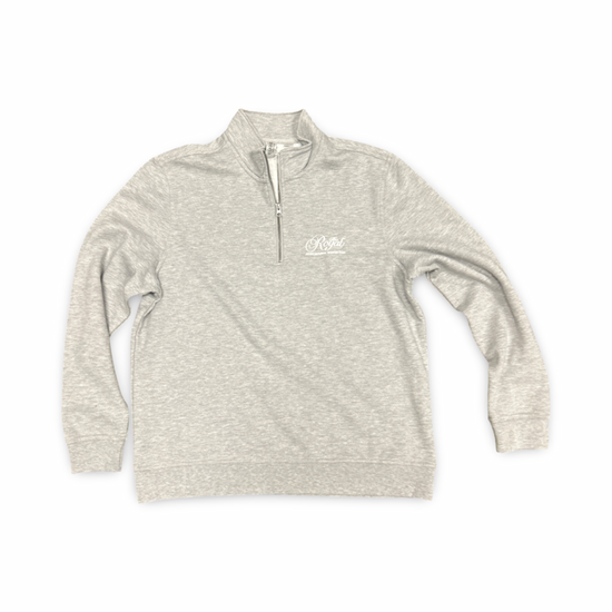 The Royal Unisex Half Zip Sweatshirt Grey