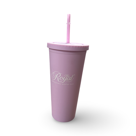 The Royal 24OZ Cup with Straw Pink