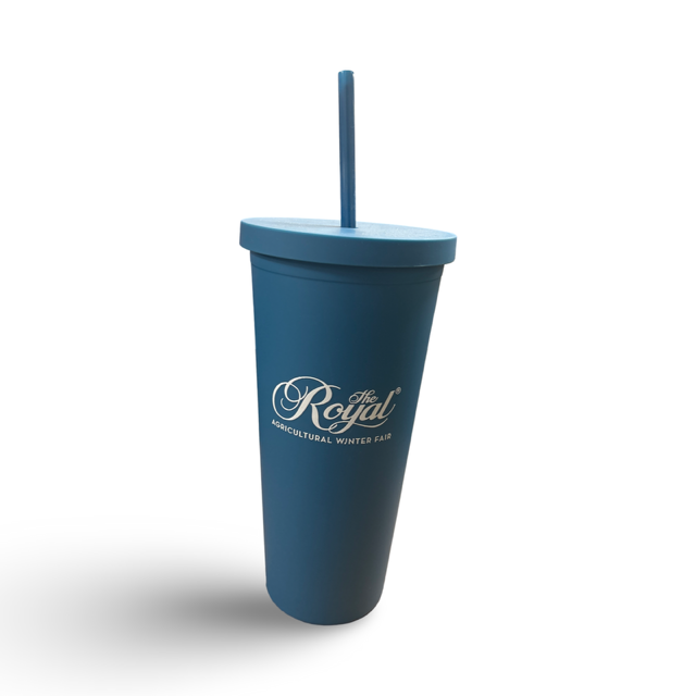 The Royal 24OZ Cup with Straw Blue