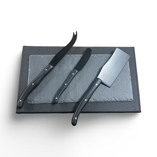 The Royal Modena Black Cheese & Serving Set