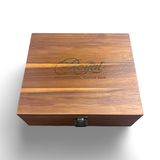 The Royal Graze Wood and Metal Wine Set