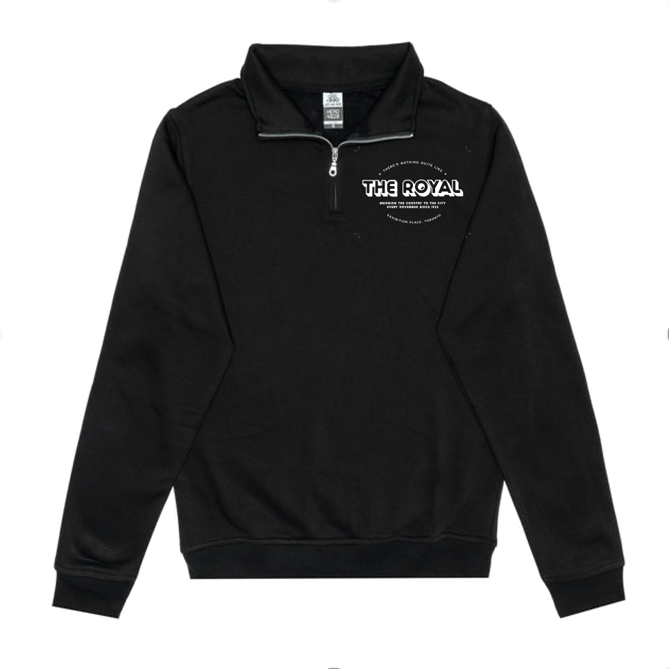 Unisex 1/4 ZIp Sweatshirt Black