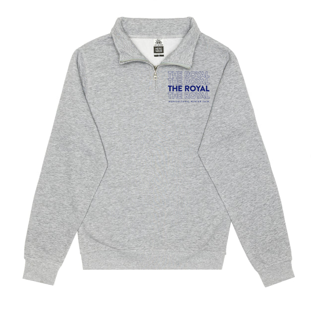 Unisex 1/4 Zip Sweatshirt Sport Grey