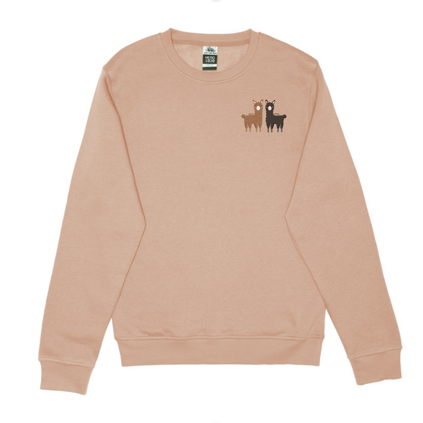 Unisex Crew Sweatshirt Dusty Rose Alpaca Collection