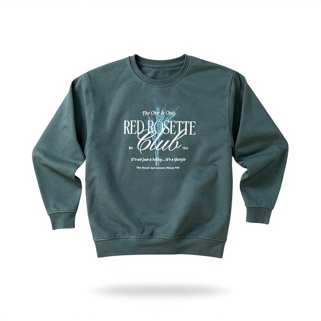 The Red Rosette Crewneck Sweatshirt Forest Green