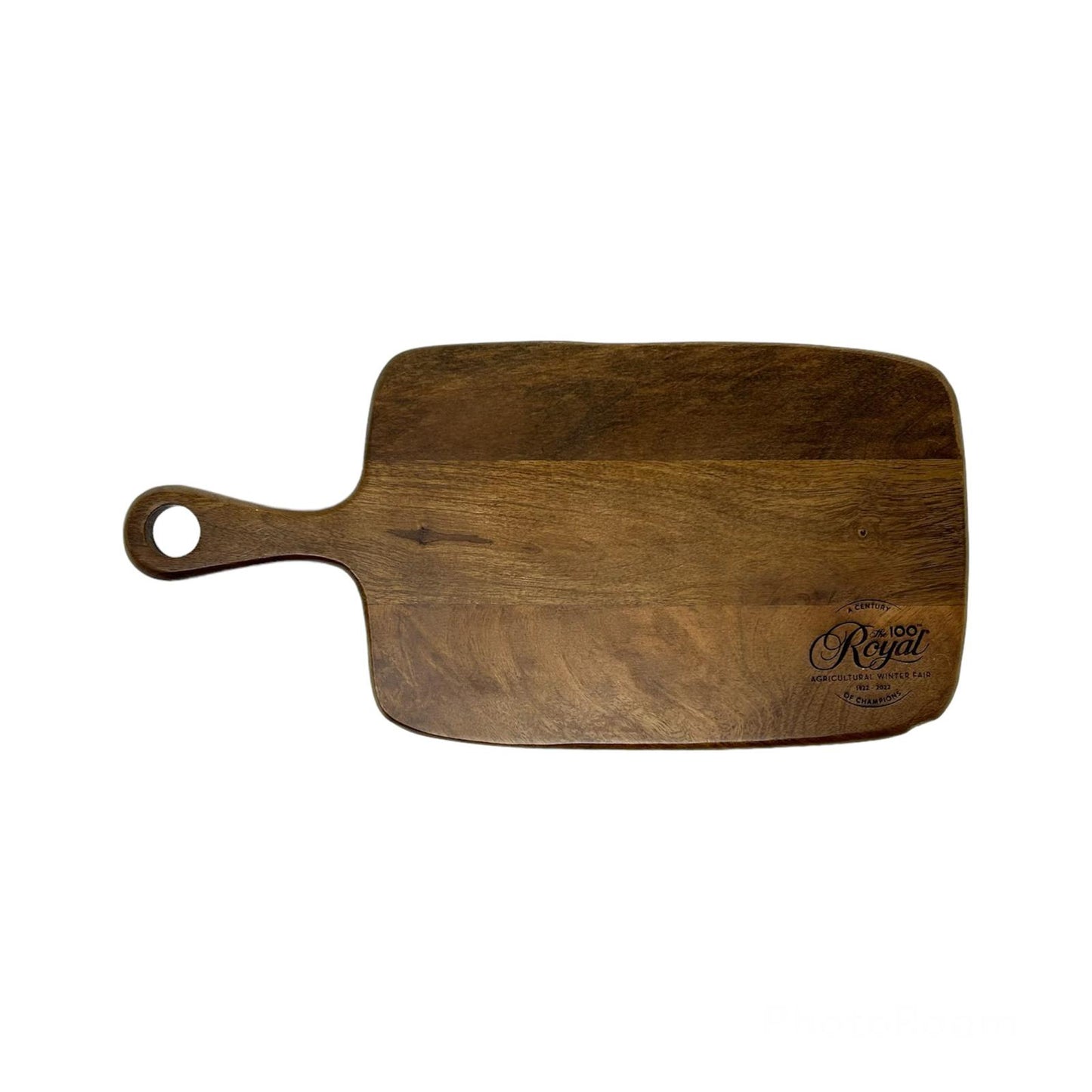 100th Anniversary stamped Acacia Serving Board